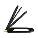 Ver mais imagens de Assento Poliester Soft Close Piano Preto Fosco para vaso Deca com Ferragem Dourada