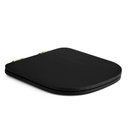 Ver imagem 1 de Assento Poliester Soft Close Piano Preto Fosco para vaso Deca com Ferragem Dourada