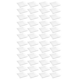48 Pratos Quadrados Brancos Grandes 21cm Plástico Lanchonete Padaria Cozy Coza - 1