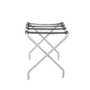 Ver imagem 1 de Suporte Para Mala Pintura Eletrostática Alumínio Fosco Tira Em Couro Cinza Sem Encosto - 59X52X52