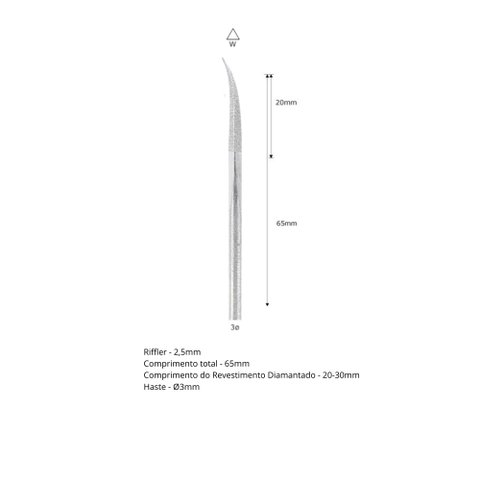 Lima Diamantada Riffler para Lapidadora - #200 - MBF-907