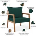 Ver mais imagens de Poltrona Decorativa para Sala de Estar e Living Alícia B04 Bouclê Verde