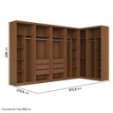 Ver imagem 3 de Guarda-Roupa Modulado 6 Peças 11 Portas Arani CabeCasa MadeiraOriginals Marrom/Cinamomo/Offwhite