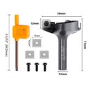 Ver imagem 2 de Fresa Desbaste 12mmx59mm Ideal Para Aplainar Mesa De Madeira CNCFRESAS Fresa de desbaste com pastilh