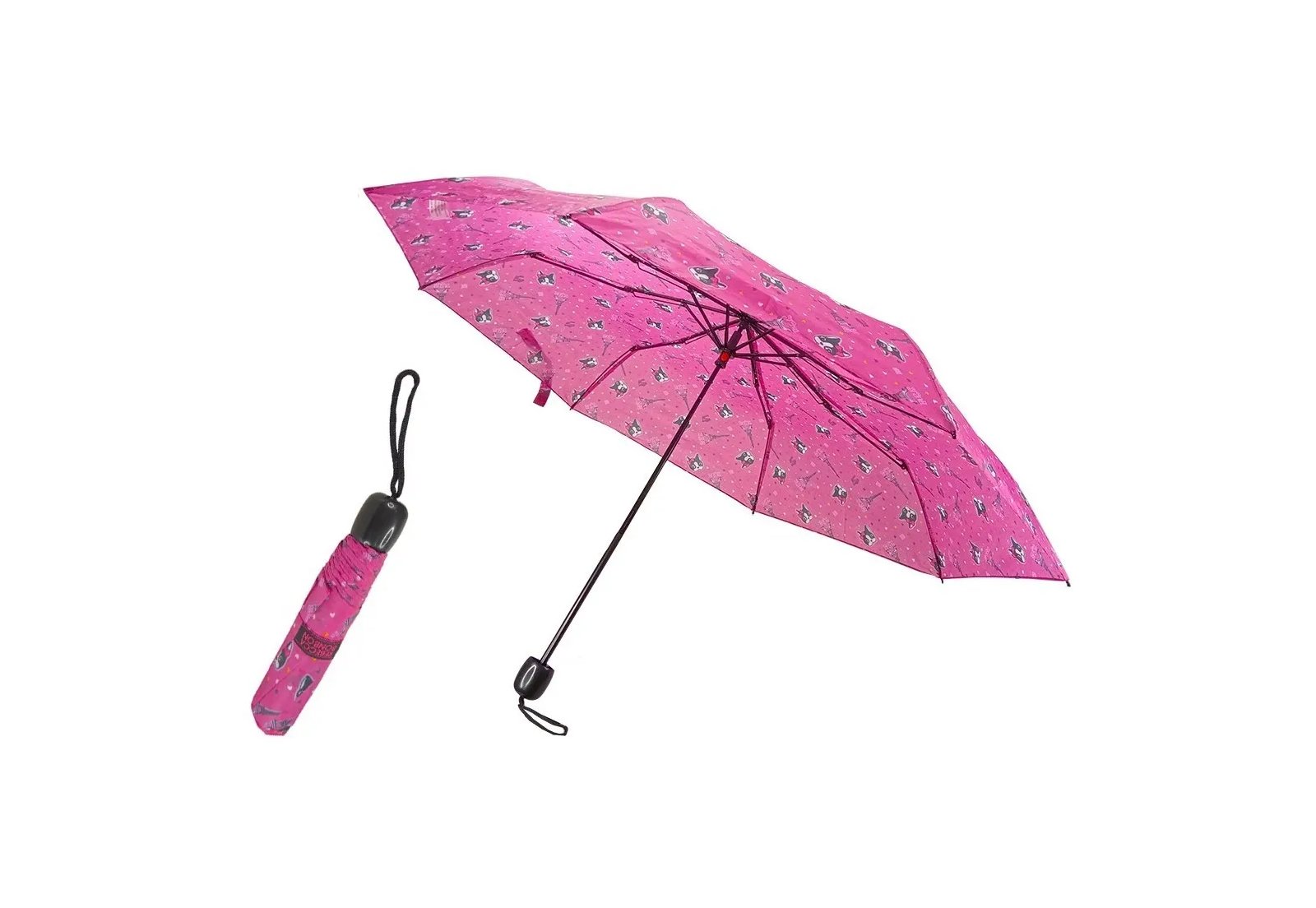 Guarda Chuva Rebecca Bonbon Style Feminino Mini Rosa Semax - 2