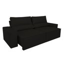 Ver imagem 6 de Sofá Retrátil Reclinável 1,80m C/ Mola Assentos Confortável Cor:preto