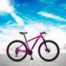 Bicicleta Aro 29 Quadro 15 Alumínio 21 Marchas Freio a Disco Orion Rosa Preto - Spaceline - 2