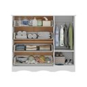 Ver imagem 5 de Cômoda Infantil 95cm 1 Porta com Vidro e 4 Gavetas Serena Multimóveis Mp4434 Branco