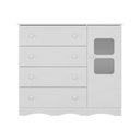Ver imagem 7 de Cômoda Infantil 95cm 1 Porta com Vidro e 4 Gavetas Serena Multimóveis Mp4434 Branco