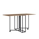 Ver imagem 3 de Mesa Dobrável com Rodinha Escritório Sala Quarto ou Cozinha