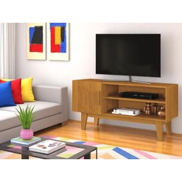Rack para Tv – Elegância e Funcionalidade Design Moderno:naturale - 1