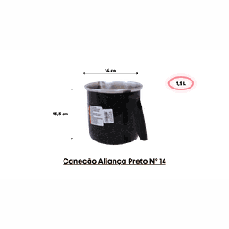 Canecão Aliança Colorido Nº 14 Rizzolar - Praticidade e Elegância em sua Cozinha Preto - 5