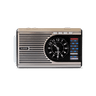 Rádio Retrô Telespark Clock Prata 3W - 1