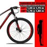 Bicicleta Aro 29 Quadro 19 Alumínio 27 Marchas Câmbio Shimano Freio Hidráulico TX Preto Red - - 5