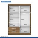 Ver imagem 7 de Guarda-Roupa Solteiro 4 Portas 2 Gavetas e 2 Espelhos Madri Yescasa Marrom/Freijó