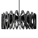 Ver imagem 1 de Luminária Teto tipo Pendente JADE MDF - Completa - Bola - Cor: Preta