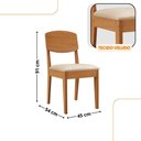 Ver imagem 4 de Mesa Diane 180cm Tampo Mdf Vidro Canto Copo com 6 Cadeiras Veludo Creme /off /naturale /serig Off