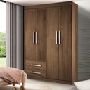 Ver imagem 1 de Guarda-Roupa Solteiro 4 Portas 2 Gavetas Madri Espresso Móveis