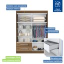 Ver imagem 6 de Guarda-Roupa Solteiro 4 Portas 2 Gavetas Madri Espresso Móveis