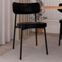 Ver imagem 2 de Cadeira de Jantar Estofada Kit 4 Ella M25 Sintético Preto - Mpozenato