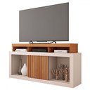 Ver imagem 1 de Rack para TV até 55 Polegadas Dragon 1 Porta Ripada Mel/Off White - Caemmun