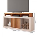 Ver imagem 2 de Rack para TV até 55 Polegadas Dragon 1 Porta Ripada Mel/Off White - Caemmun