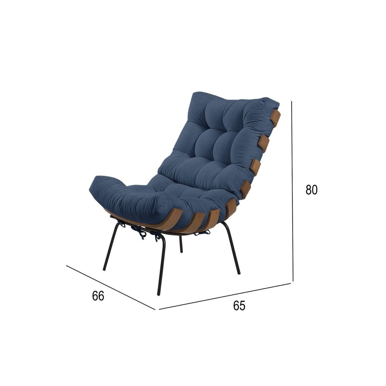 Ver imagem 3 de Cadeira Poltrona Sofá Área Externa Coberta Costela + Puff:veludo Azul