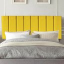 Ver imagem 1 de Painel Estofada Carla 140CM Casal Courino Amarelo - D A DECOR