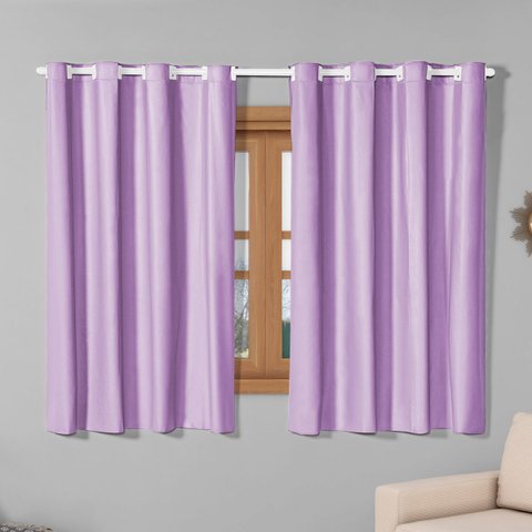 Cortina Blackout 2,20m X 1,30m Corta 100% a Luz para Sala Quarto Janela Cozinha Blecaute Lilás