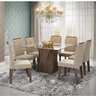 Conjunto Sala de Jantar Mesa Tampo em Vidro Andreia 8 Cadeiras Nicole Cimol - 1