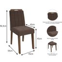 Ver imagem 4 de Conjunto Sala de Jantar Mesa Tampo em Vidro Flavia 6 Cadeiras Elisa Cimol