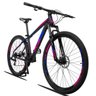 Bicicleta XLT Aro 29 Quadro 17 Alumínio 21 Marchas Suspensão Freio a Disco Preto Azul Rosa - KSW - 1