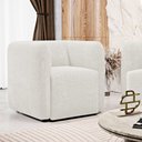 Ver imagem 2 de Kit 02 Poltronas Decorativas Living Maya Bouclé Off White - Desk Design