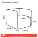 Ver imagem 4 de Kit 02 Poltronas Decorativas Living Maya Bouclé Off White - Desk Design