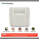 Ver imagem 3 de Kit 02 Poltronas Decorativas Living Maya Bouclé Off White - Desk Design