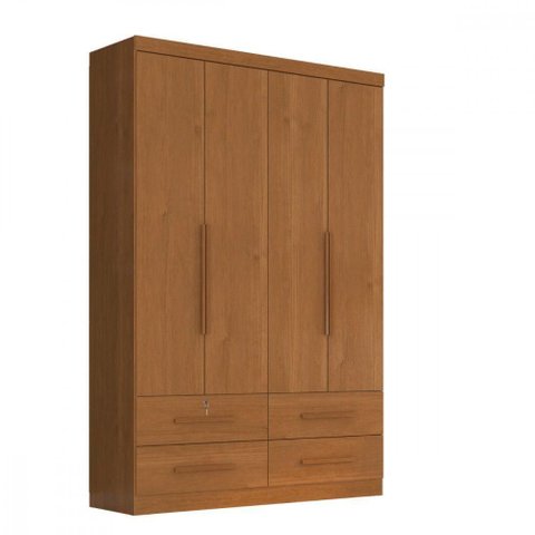 Guarda Roupa de Solteiro Maximus 4 Portas Cinamomo Zanzini Cinamomo