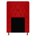 Ver imagem 2 de Cabeceira Brenda Para Cama Box Solteiro 100cm com Capitonê Suede - Ecotec Decor:Vermelho