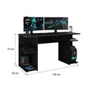 Ver imagem 2 de Mesa Para Computador Gamer E Painel Para Tv Até 55 Polegadas Preto Carraro