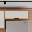 Ver imagem 1 de Armário Aéreo Basculante 80cm Nala Freijó Uv/off Acetinado Z44 - Mpozenato