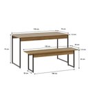 Ver imagem 5 de Mesa de Jantar Tub C-02 Bancos Lâmina Mel - Est.preta Lâmina Mel - Est.preta