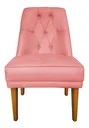 Ver imagem 3 de Kit 4 Cadeiras para Sala de Jantar Escritório Estofada Berlim Retro Suede Rosa Claro Eli Móveis e de