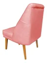 Ver imagem 4 de Kit 4 Cadeiras para Sala de Jantar Escritório Estofada Berlim Retro Suede Rosa Claro Eli Móveis e de