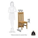 Ver imagem 4 de Conjunto com Mesa de Jantar 160cm Retangular e 6 Cadeiras 100% Madeira Maciça Nimes Espresso Móveis Marrom/Nogueira