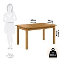 Ver imagem 3 de Conjunto com Mesa de Jantar 160cm Retangular e 6 Cadeiras 100% Madeira Maciça Nimes Espresso Móveis Marrom/Nogueira