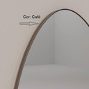Ver imagem 5 de Espelho Orgânico 115cm X 60cm E15 Moldura Couro Café Luxo Quarto