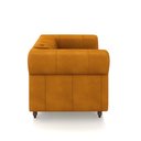 Ver imagem 7 de Poltrona Decorativa Sala de Estar Stanford Chesterfield Pés de Madeira Couro Mel G58 - Gran Belo