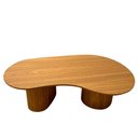 Ver imagem 3 de Mesa de Centro Cone Orgânica Oval 137x90 Cm com 2 Base Madeira Freijó Tampo Freijó