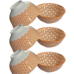 Cumbuca Bowls Kit 6 Peças Tigelas Estampados 300ml Vintage - 7