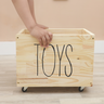 Caixote Baú Madeira Little Toys Organizador para Brinquedos com Rodinhas - 8