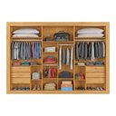 Ver imagem 4 de Guarda Roupas 3 Portas de Correr York C/6 Gavetas e Ripada Peroba - Europa